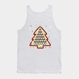 Christmas Penguin Pyramid Tank Top